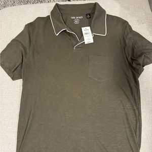 Todd Snyder Tipped Montauk Polo in Olive